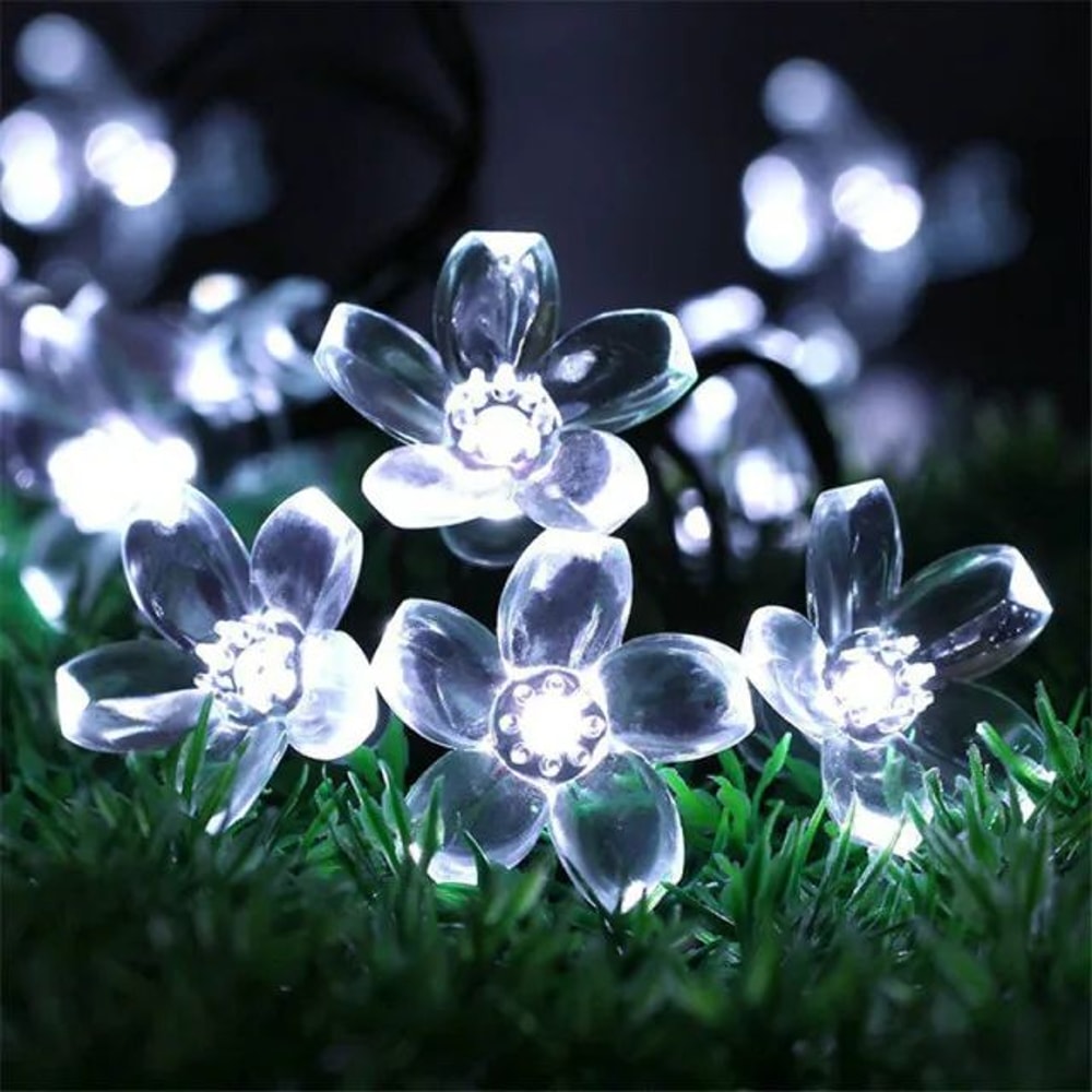 Solar LED Crystal Cherry Lights Waterproof Outdoor Garden Patio Decorative Lights 6