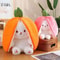 Transformable Bunny Plush Toy Cute Strawberry Carrot Rabbit Stuffed Doll For Kids 8