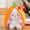 Transformable Bunny Plush Toy Cute Strawberry Carrot Rabbit Stuffed Doll For Kids 11
