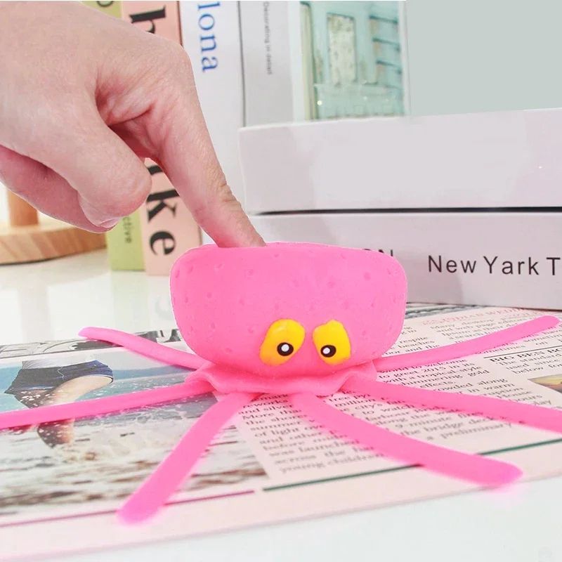 Octopus Sponge Bath Toy For Babies Water Absorbing Squeeze Toy For Bath Pool Play 2