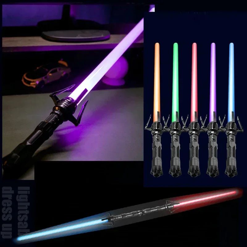 Telescopic Light Up Sword Toy RGB LED Laser Saber For Kids 3 1