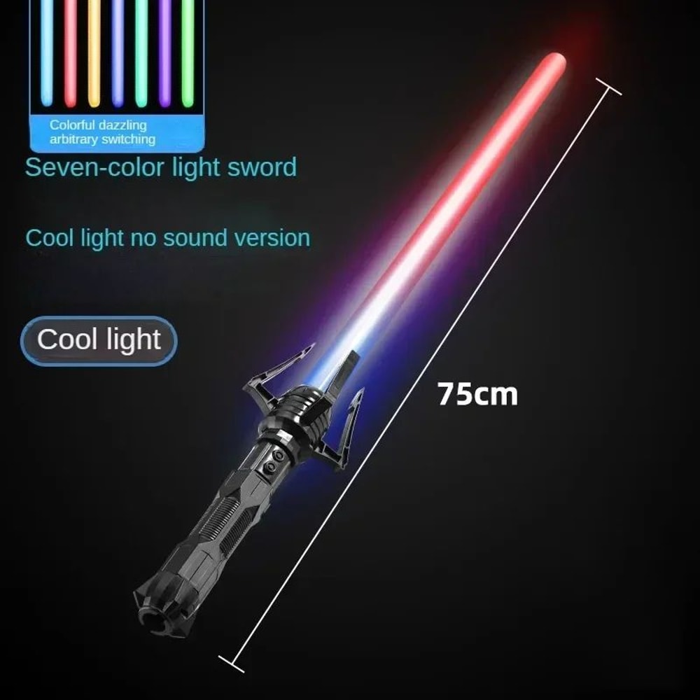 Telescopic Light Up Sword Toy RGB LED Laser Saber For Kids 3 4