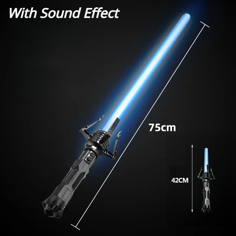 Telescopic Light Up Sword Toy RGB LED Laser Saber For Kids 3 7