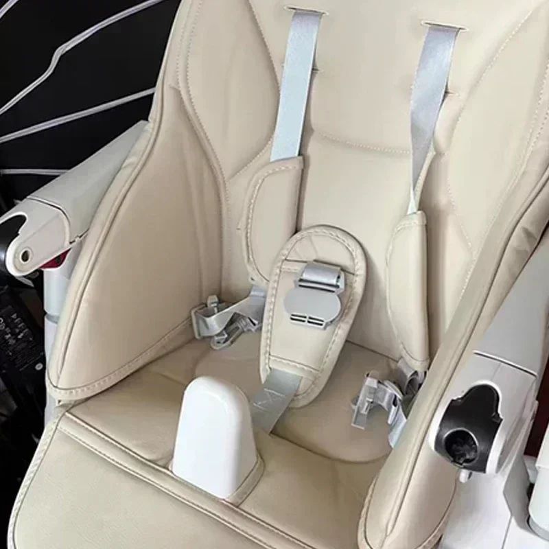 Baby Chair Seat Cushion Cover PU Leather Padded Stroller High Chair Protector 2