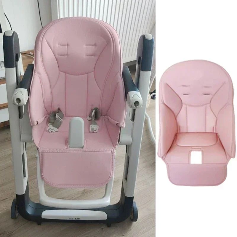 Baby Chair Seat Cushion Cover PU Leather Padded Stroller High Chair Protector 4