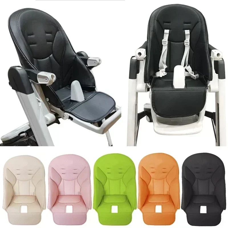 Baby Chair Seat Cushion Cover PU Leather Padded Stroller High Chair Protector 5