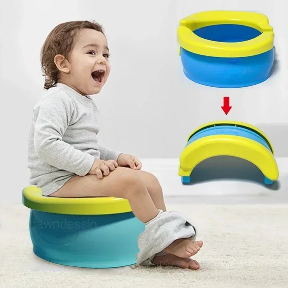 Foldable Kids Potty Training Seat Portable EasyClean Toilet Seat For Boys Girls 0