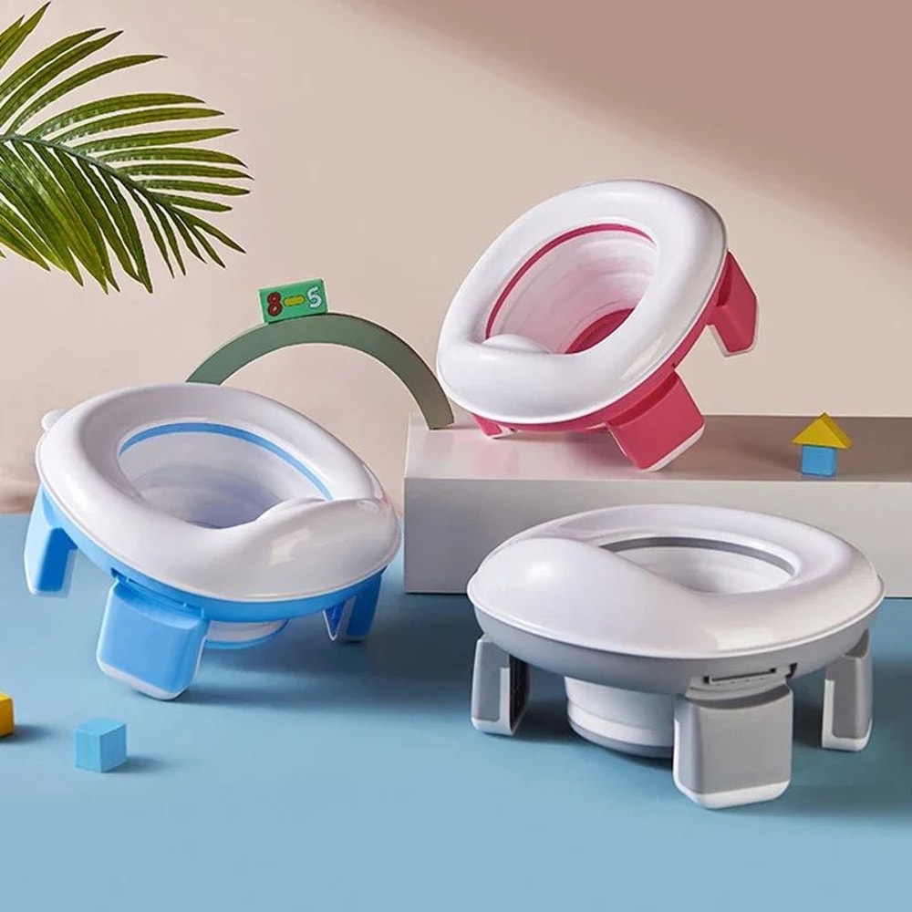 3in1 Portable Travel Potty For Kids Foldable Toilet Seat With Disposable Bags 5