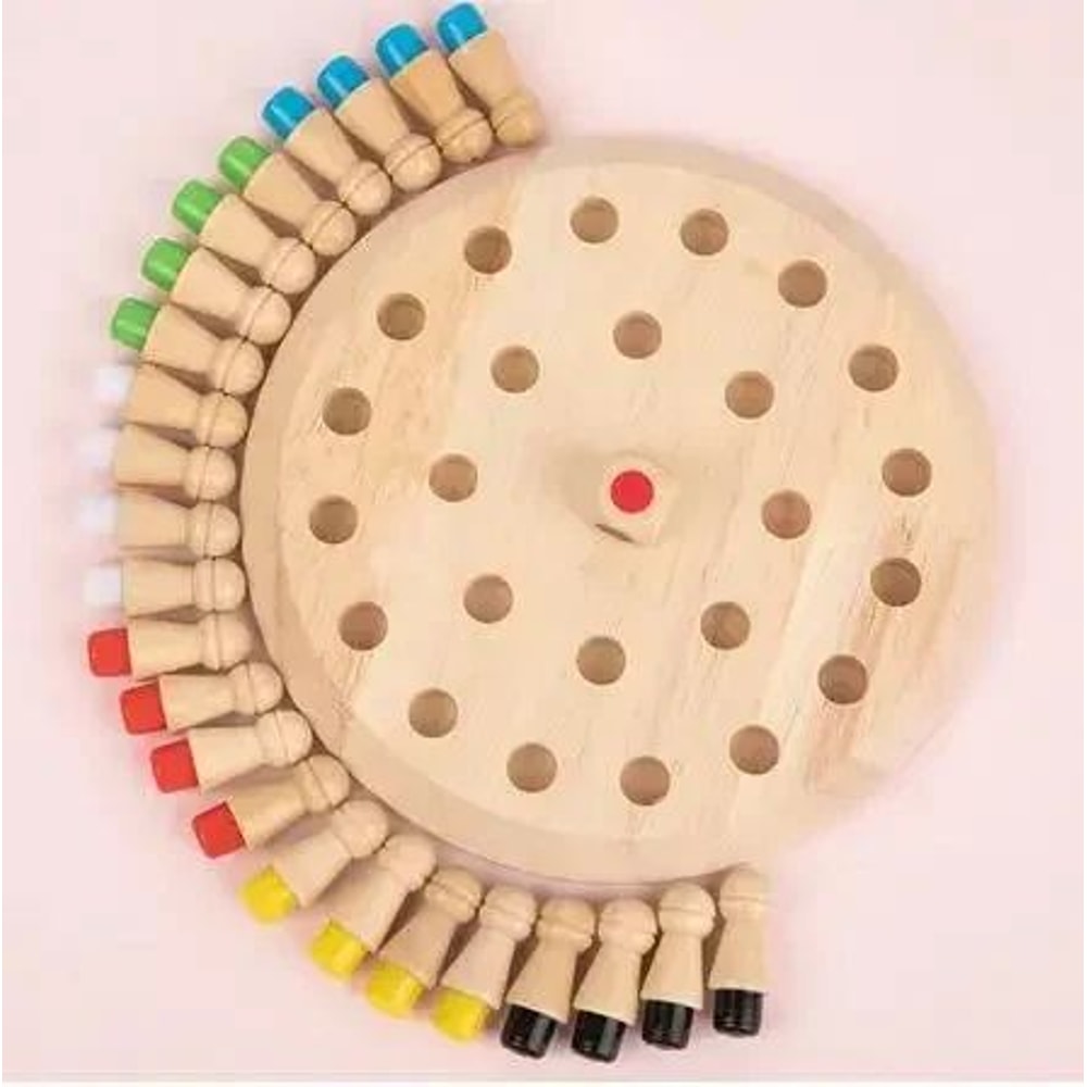 Wooden Chase Intercept Board Game TwoPlayer ParentChild Puzzle Battle Toy 6