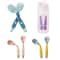 Baby Silicone Spoon Fork Set Soft Bendable Toddler Training Feeding Utensils 1