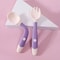 Baby Silicone Spoon Fork Set Soft Bendable Toddler Training Feeding Utensils 8