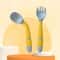 Baby Silicone Spoon Fork Set Soft Bendable Toddler Training Feeding Utensils 10