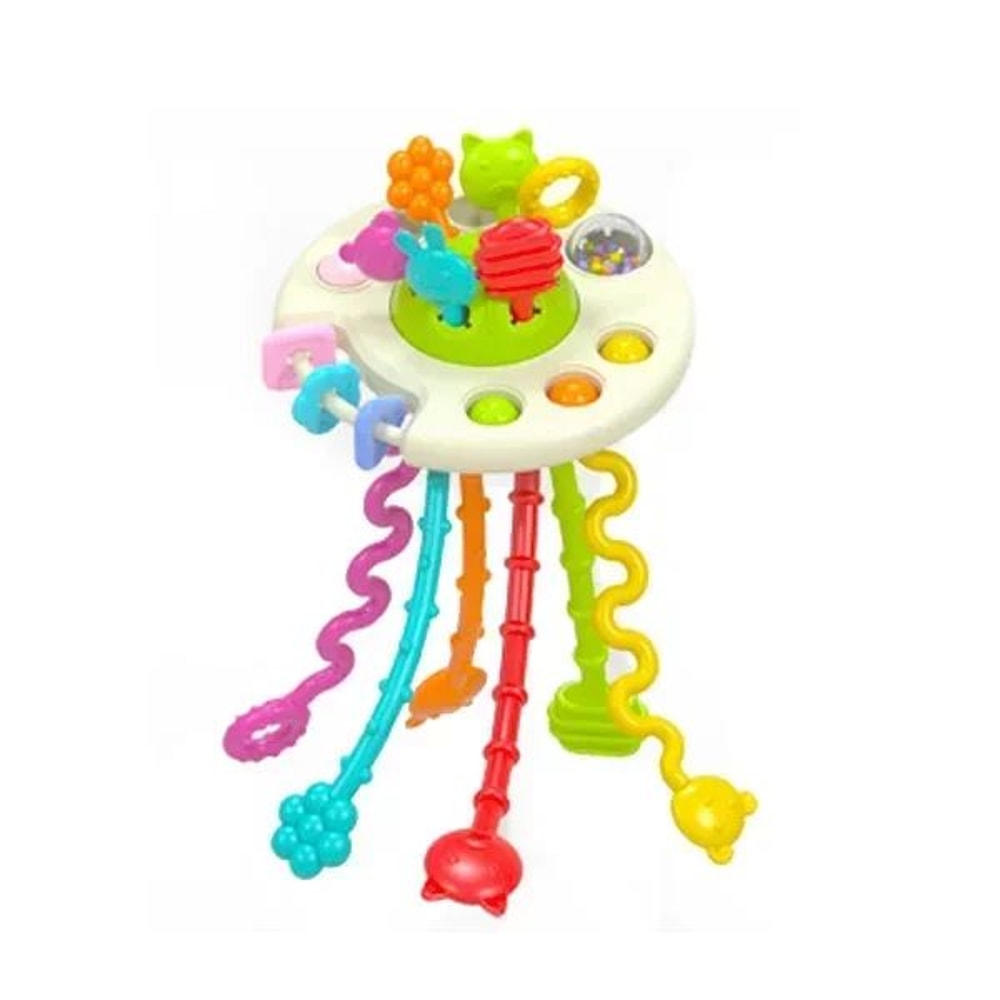 Montessori Sensory Pull String Toy BPAFree Baby Educational Teething Fine Motor Training 13Y 7