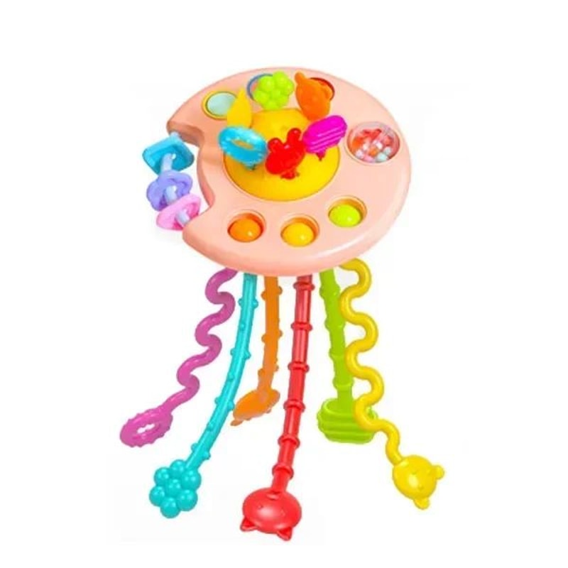 Montessori Sensory Pull String Toy BPAFree Baby Educational Teething Fine Motor Training 13Y 8