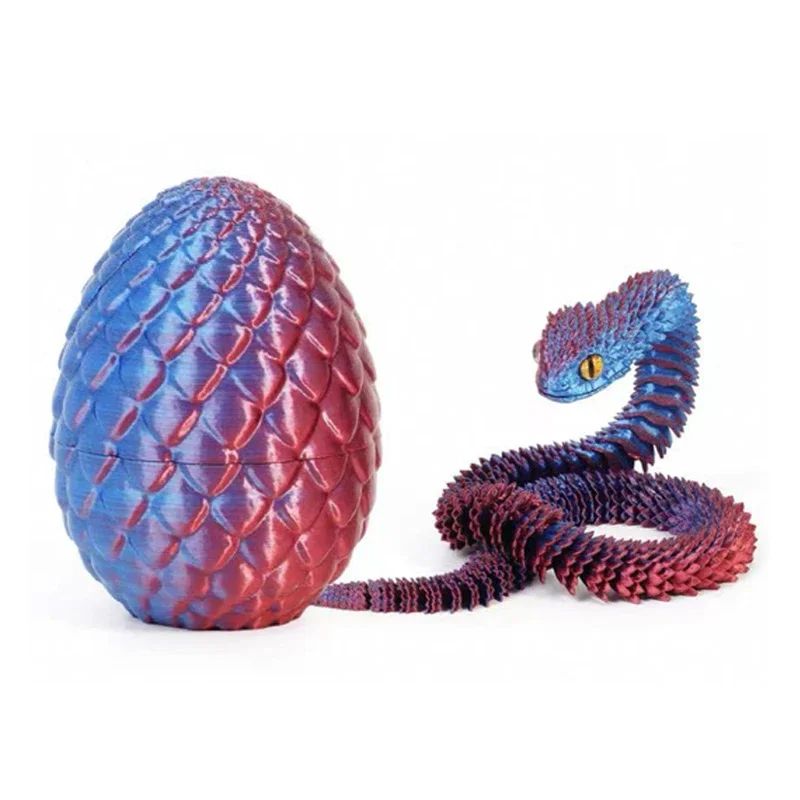 3D Printed Articulated Snake Fidget Toy Movable Joint Desk Ornament Stress Relief Gift 2025 7