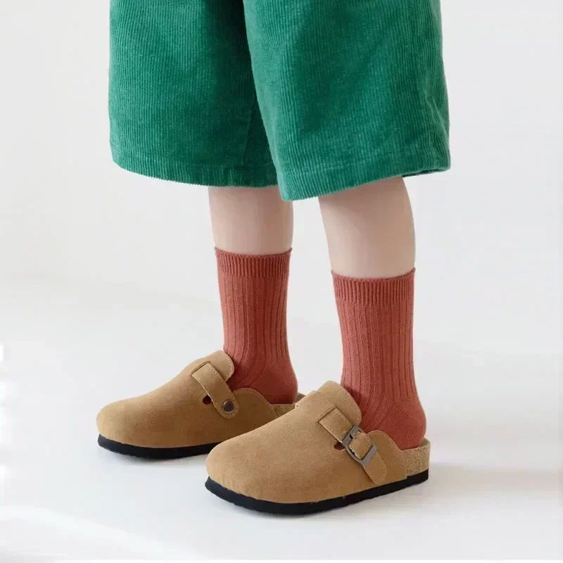 5Pair Kids Cotton Socks Set Soft Breathable Striped Toddler Socks For Boys Girls 18Y 3