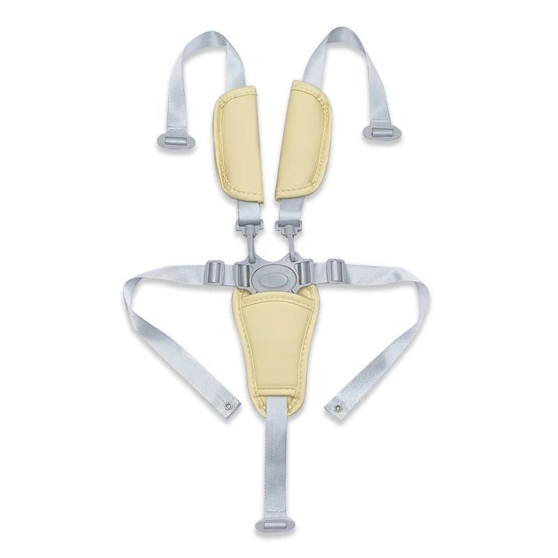 Universal Baby 5Point Safety Harness Adjustable PU Leather Seat Belt For Highchair Pushchair 7