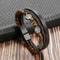 Mens Tiger Eye Beaded Leather Bracelet MultiLayer Classic Handmade Fashion Jewelry Gift 18