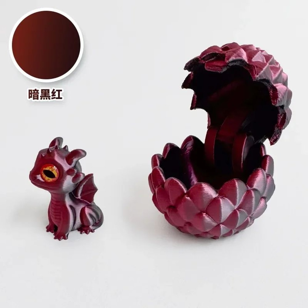 3D Printed Mini Dragon Toy With Eggs Fantasy Collectible Decor Gift For Kids 8