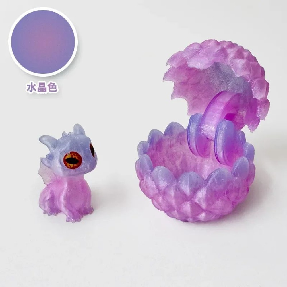 3D Printed Mini Dragon Toy With Eggs Fantasy Collectible Decor Gift For Kids 11