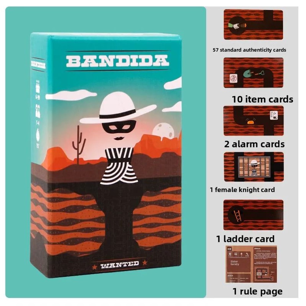 Bandido Bandida Board Game Strategy Puzzle Card Game For Kids Adults Family Fun 3