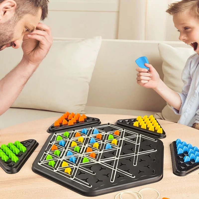 Triangle Chess Strategy Board Game Logic Track Table Game For Kids Adults 0