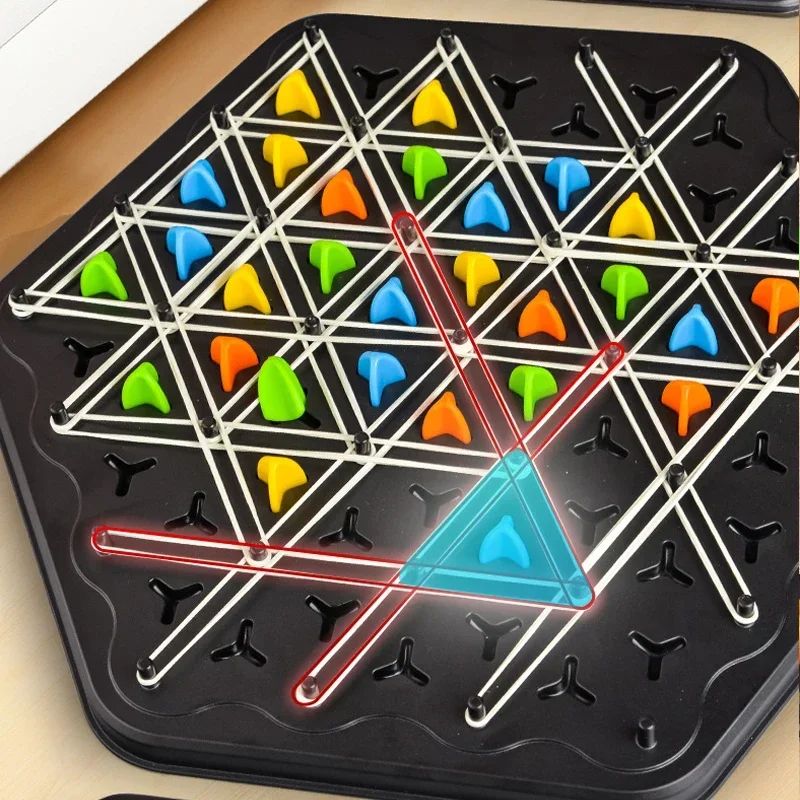 Triangle Chess Strategy Board Game Logic Track Table Game For Kids Adults 3