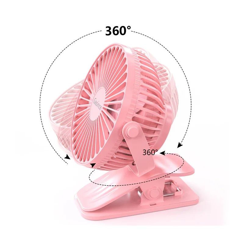 Portable Baby Stroller Fan Rechargeable Clip Fan For Cart High Chair Summer Cooling 2