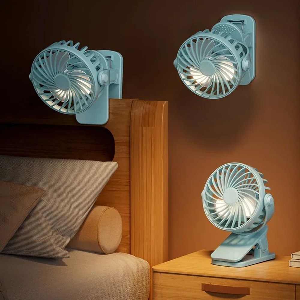 Portable Baby Stroller Fan Rechargeable Clip Fan For Cart High Chair Summer Cooling 4