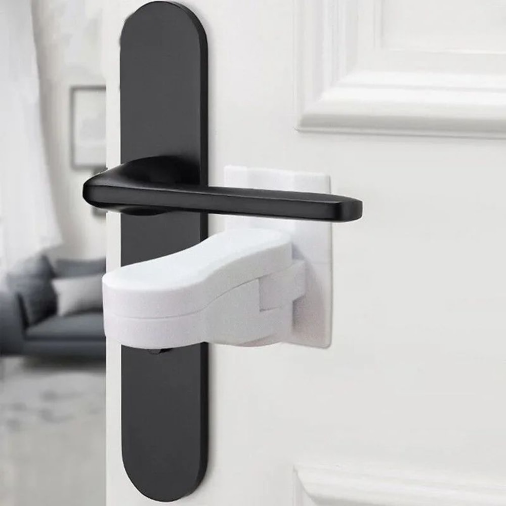Universal Child Safety Door Lever Lock ABS AntiOpen Handle Protection For Baby Kids 0
