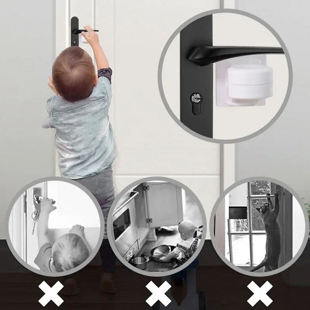Universal Child Safety Door Lever Lock ABS AntiOpen Handle Protection For Baby Kids 1