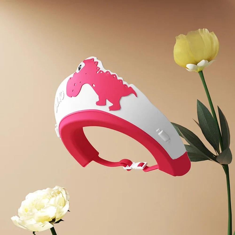 Adjustable Baby Shampoo Cap Dinosaur Cartoon Bath Visor For Infant Hair Eye Ear Protection 7