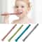 Silicone Baby Teether Straw Toy Safe Chewable Molar Teething Toy With EasyGrip Handle 0