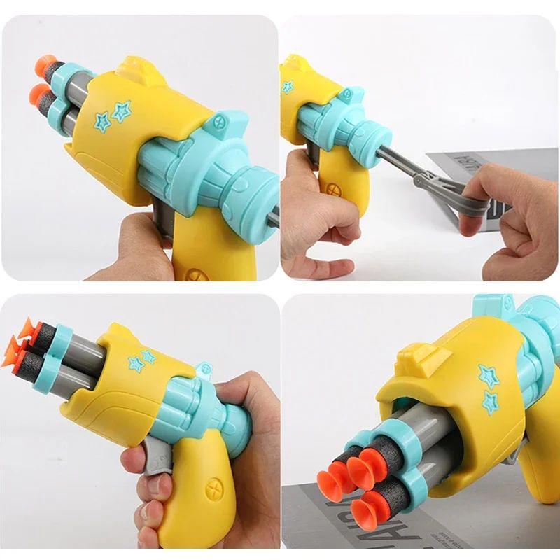 Radish Blaster Foam Dart Toy Gun Soft Bullet Launcher For Safe Play Stress Relief 2