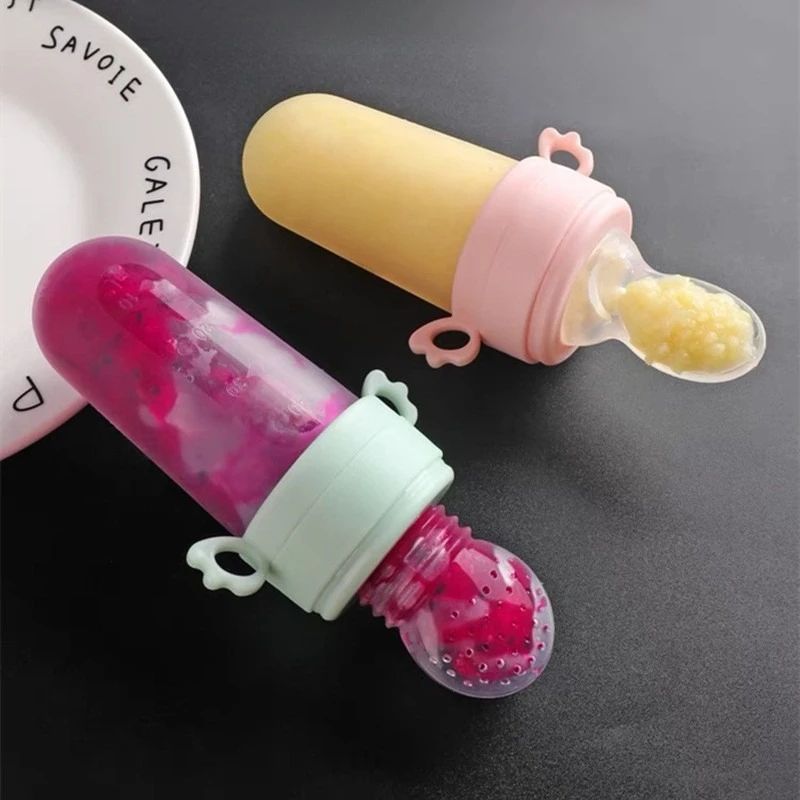 Baby Spoon Bottle Feeder Silicone Dropper Spoon For Feeding Medicine First Foods 0
