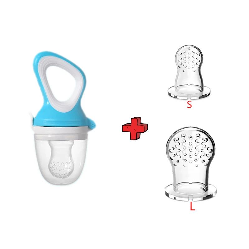 5in1 Baby Fruit Feeder Teething Pacifier Set Silicone Mesh Food Feeder With Interchangeable Nippl 6