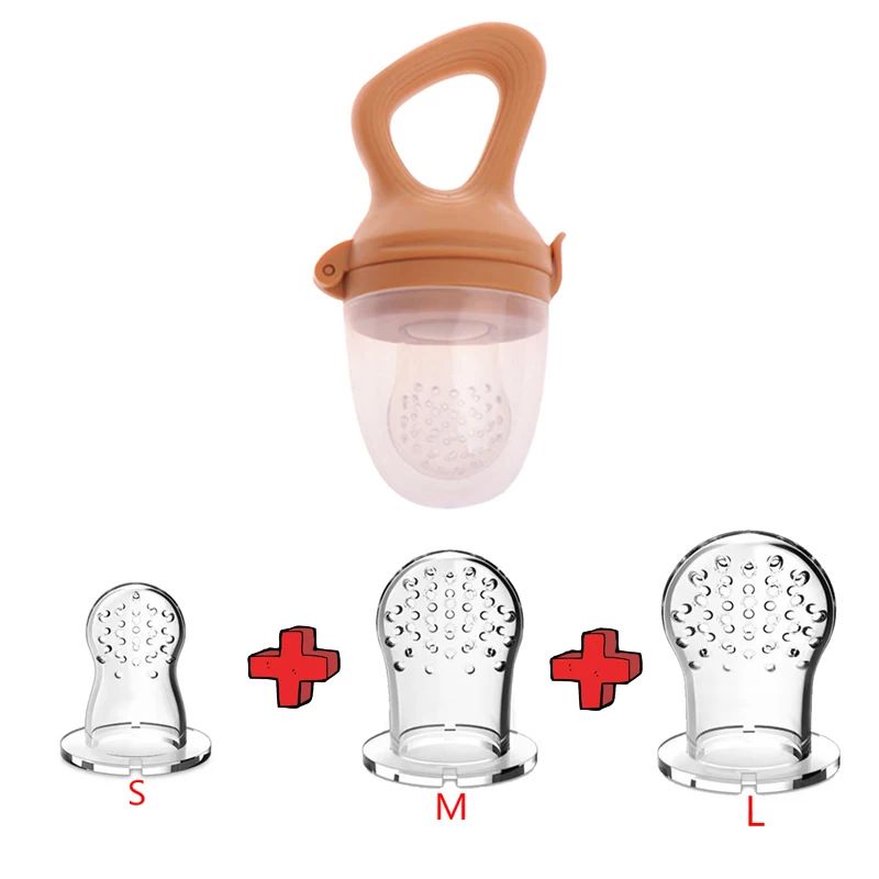 5in1 Baby Fruit Feeder Teething Pacifier Set Silicone Mesh Food Feeder With Interchangeable Nippl 8