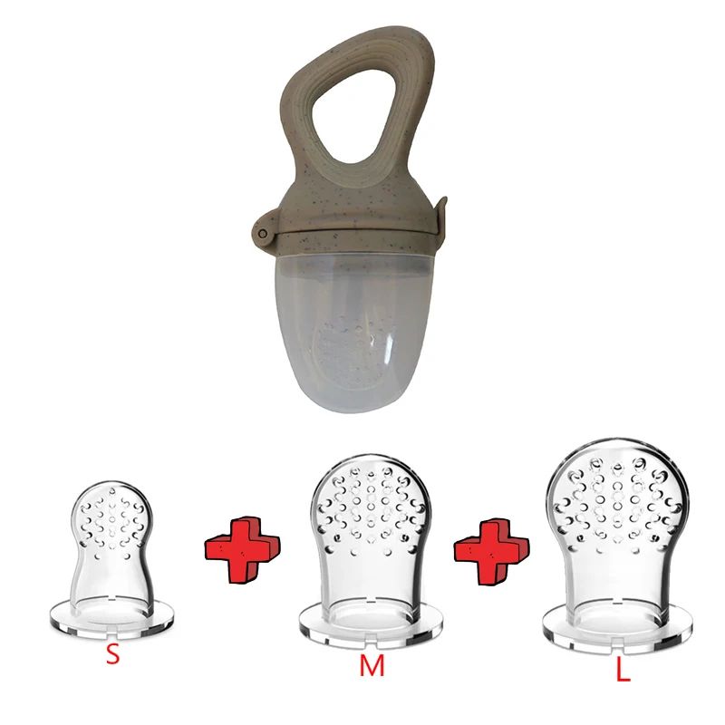 5in1 Baby Fruit Feeder Teething Pacifier Set Silicone Mesh Food Feeder With Interchangeable Nippl 9
