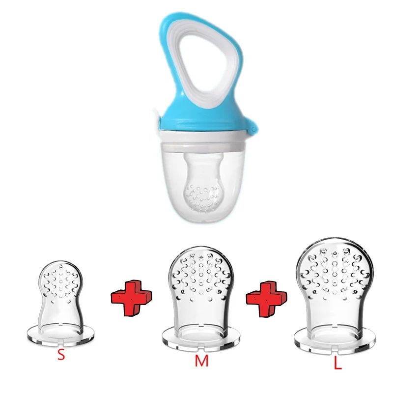 5in1 Baby Fruit Feeder Teething Pacifier Set Silicone Mesh Food Feeder With Interchangeable Nippl 11
