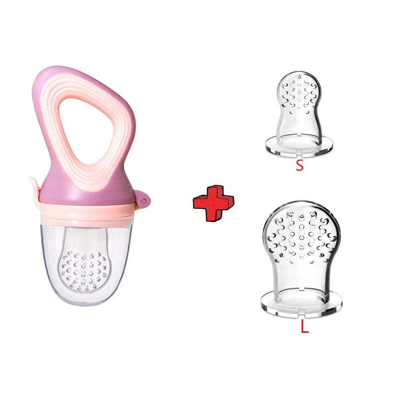 5in1 Baby Fruit Feeder Teething Pacifier Set Silicone Mesh Food Feeder With Interchangeable Nippl 12