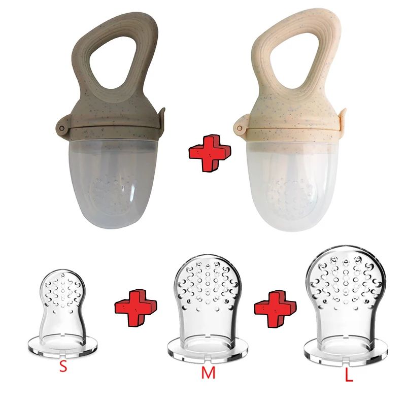 5in1 Baby Fruit Feeder Teething Pacifier Set Silicone Mesh Food Feeder With Interchangeable Nippl 14