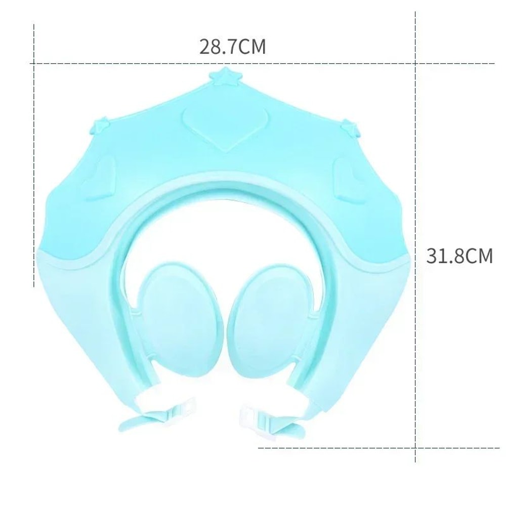 Adjustable Baby Shampoo Shower Cap Soft Hair Wash Hat With Ear Eye Protection For Kids 4