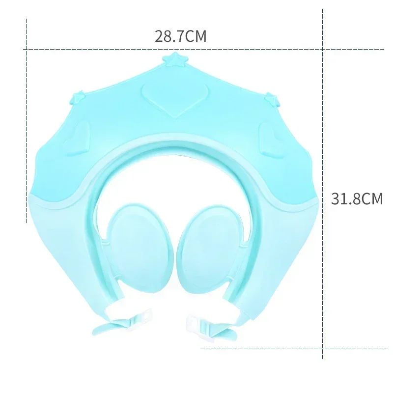 Adjustable Baby Shampoo Shower Cap Soft Hair Wash Hat With Ear Eye Protection For Kids 4