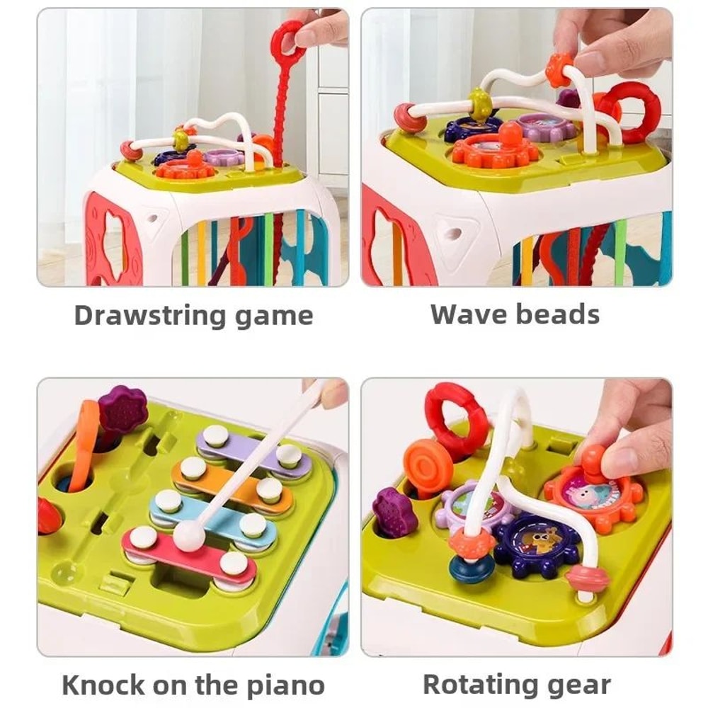 Montessori Sensory Learning Toy For Babies 012 Months Colorful Sorting Blocks For Early Developmen 1