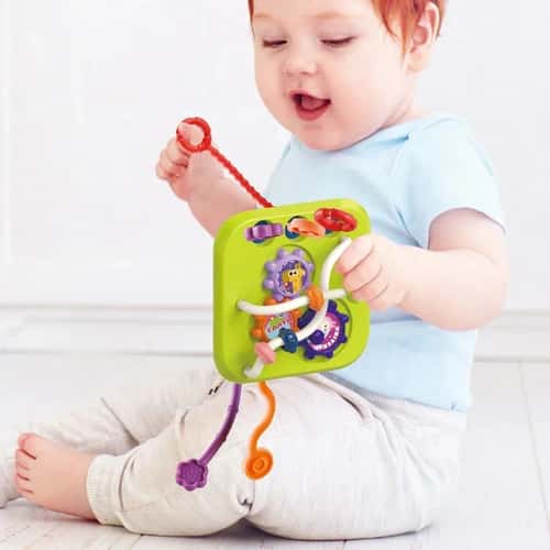 Montessori Sensory Learning Toy for Babies 0–12 Months – Colorful Sorting Blocks for Early Development