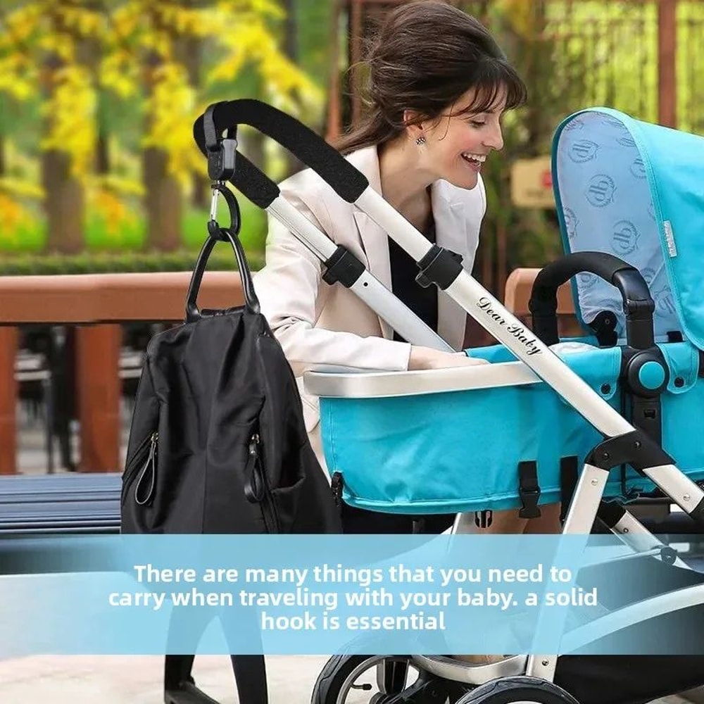 2 Pcs Stroller Hook Set Multipurpose Shopping Bag Hooks For Baby Prams Strollers 5