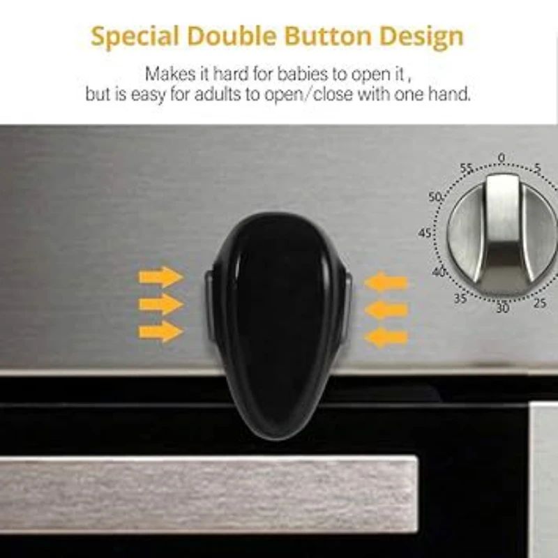Baby Oven Door Safety Lock Childproof HeatResistant Kitchen Lock For Toddlers 5