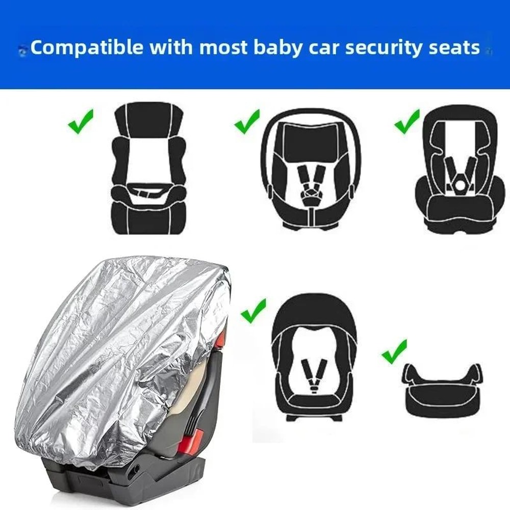 Baby Car Seat Sun Shade Cover UV Protection HeatBlocking Travel Cover For Infants 3