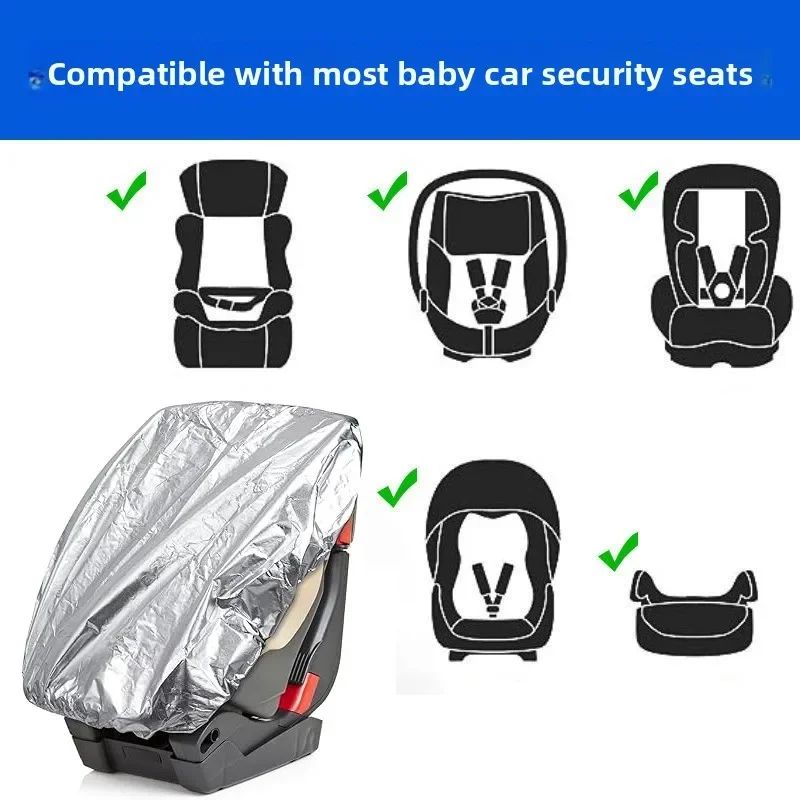 Baby Car Seat Sun Shade Cover UV Protection HeatBlocking Travel Cover For Infants 3