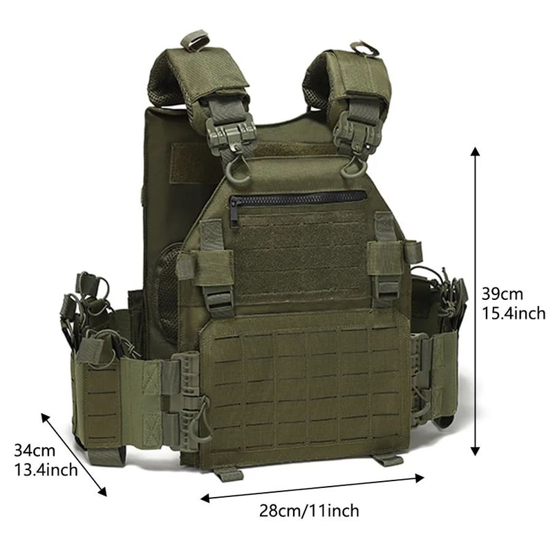 Tactical Training Vest With MOLLE Waterproof WearResistant QuickRelease Outdoor Utility Vest 5
